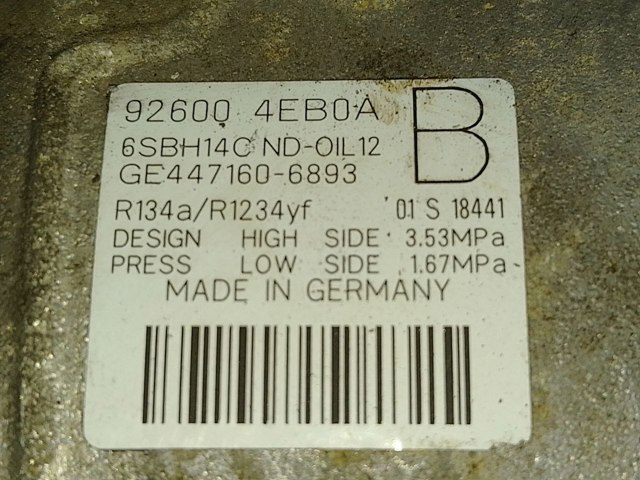RENAULT 926004EB0A Компрессор кондиционера в наличии Ровно