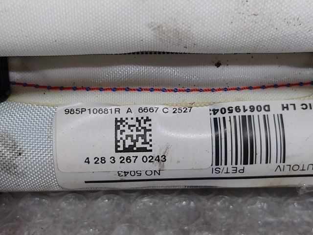 RENAULT 985P10681R Подушка безопасности (AIRBAG) шторка боковая левая в наличии Украина