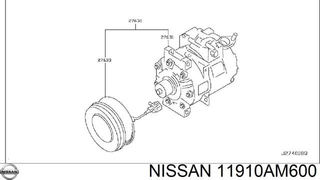 NISSAN 11910AM600 Кронштейн компрессора кондиционера в наличии Ужгород
