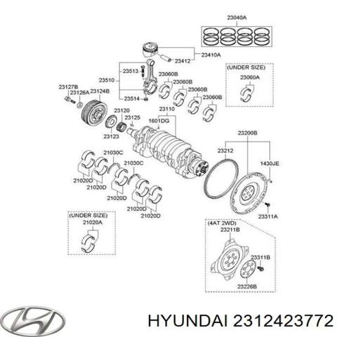 HYUNDAI 2312423772 Шкив коленвала в наличии Ровно