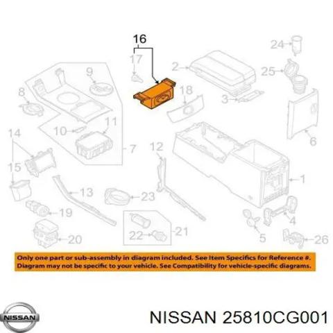 NISSAN 25810CG001 Часы салонные в наличии Николаев