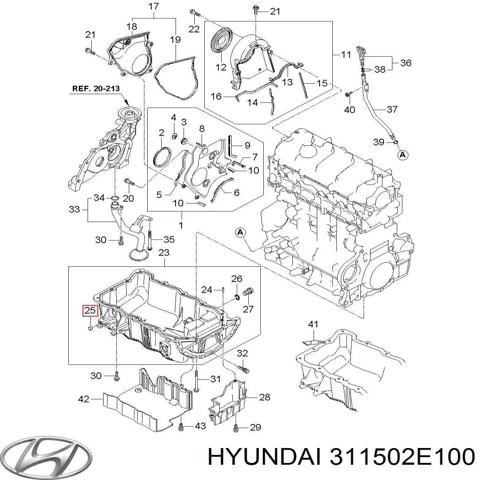 Танк топливный 311502E100 HYUNDAI