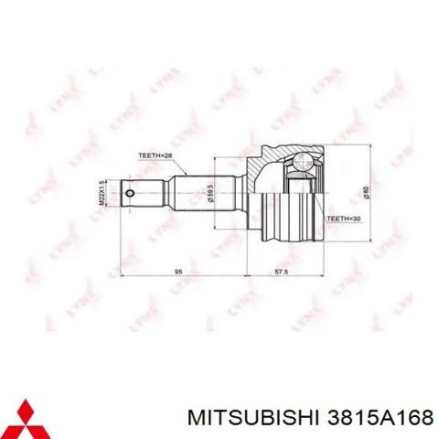 3815A168 MITSUBISHI Правая полуось купить в Днепр