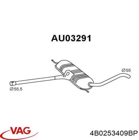 Средний глушитель 4B0253409BP VAG