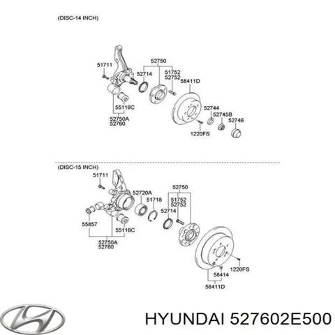 Цапфа - поворотный кулак задний, правый 527602E500 HYUNDAI