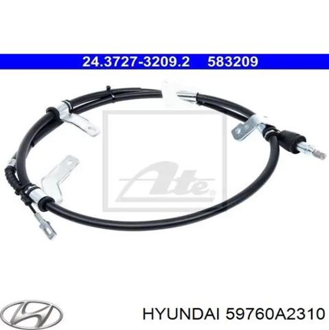 Трос ручного тормоза 59760A2310 HYUNDAI