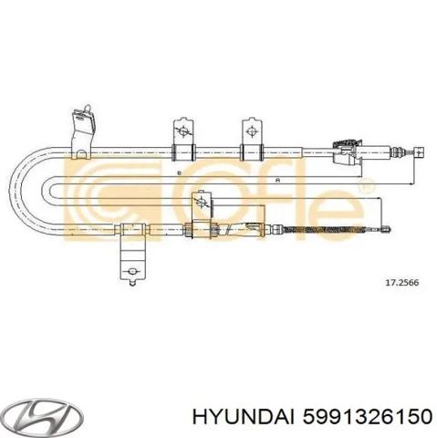Трос ручника задний правый 5991326150 HYUNDAI