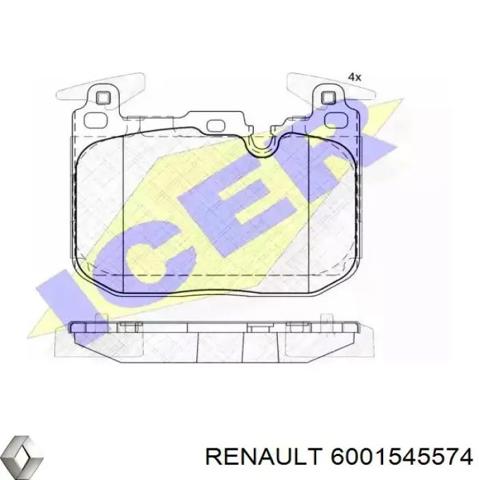 Суппорт тормозной, передний, правый 6001545574 RENAULT