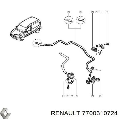 Стабилизатор передней устойчивости 7700310724 RENAULT