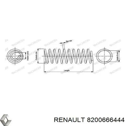 Пружина передняя 8200666444 RENAULT