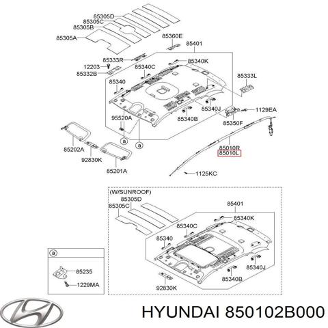 HYUNDAI 850102B000 Шторка боковая, левая в наличии Киев