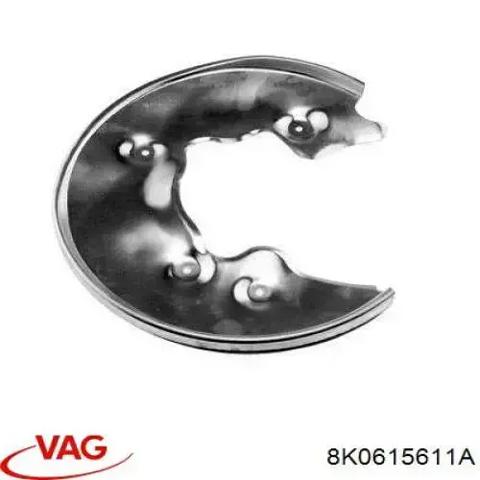 Кожух тормозного диска заднего левый 8K0615611A VAG