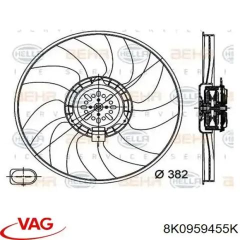 Вентилятор системы охлаждения левый 8K0959455K VAG
