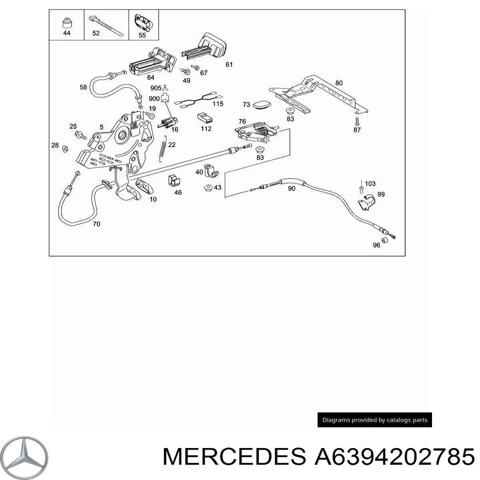 Трос ручника передний A6394202785 MERCEDES