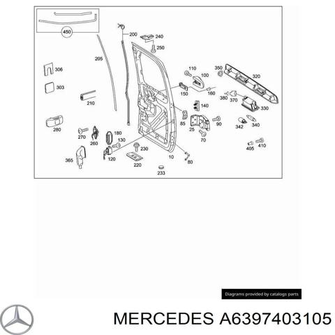 Дверь задка (две двери) A6397403105 MERCEDES
