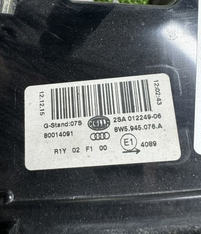 VAG 8W5945076A Фонарь задний правый внутренний в наличии Одесса