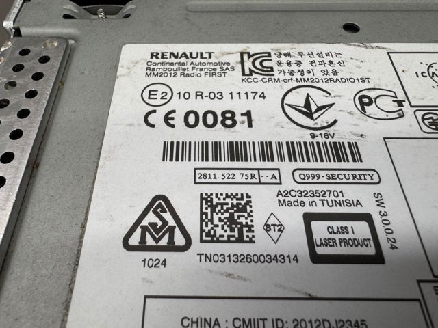 281152275R RENAULT Магнитола (радио AM/FM) купить в Полтава