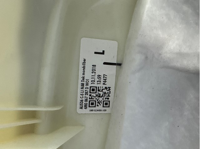 Обшивка стойки кузова внутренняя, задняя левая 4M0867287D VAG