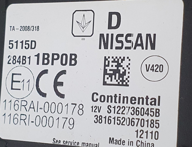 NISSAN 284B11BP0B в наличии Запорожье