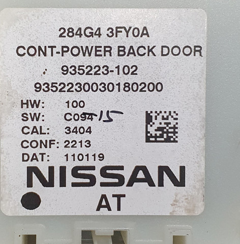 NISSAN 284G43FY0A Модуль управления (ЭБУ) открытия крышки багажника (двери 3/5-й задней) в наличии Чернигов