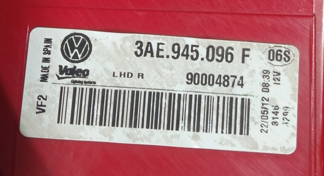 VAG 3AE945096F Фонарь задний правый внешний в наличии Черновцы