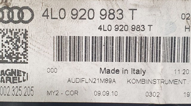 VAG 4L0920983T Панель приборов в наличии Запорожье