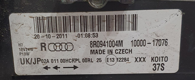 8R0941030L Фара правая купить Ирпень