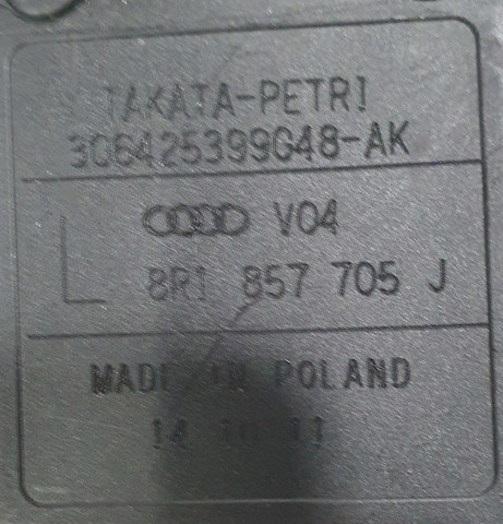 VAG 8R1857705J Ремень безопасности передний левый в наличии Черкассы