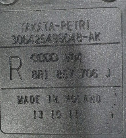 VAG 8R1857706J Ремень безопасности передний правый в наличии Житомир