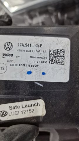 17A941035E VAG Левая фара купить в Кривой Рог