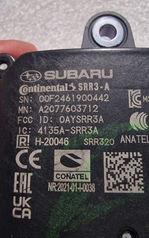 Датчик контроля мертвой зоны, задний 4135ASRR3A SUBARU