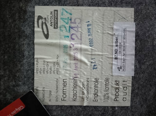 потолка audi a4 b7 — фото 5