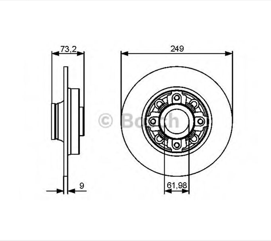 986479400 BOSCH Диск тормозной задний купить в Киев