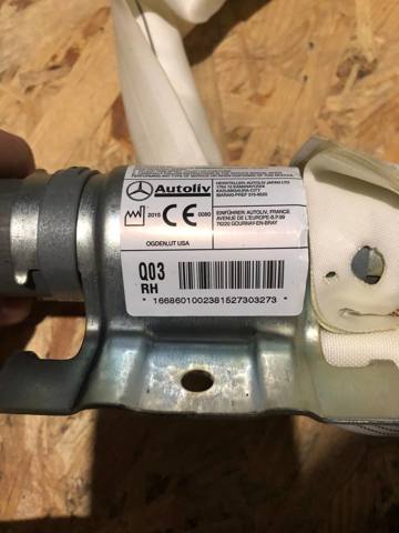 MERCEDES A1668601002 Подушка безопасности (AIRBAG) шторка боковая правая в наличии Хмельницкий