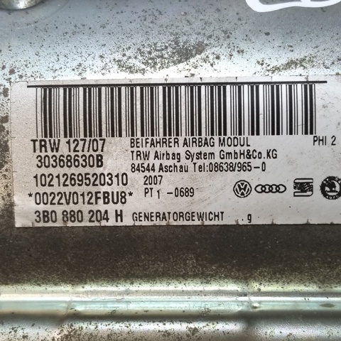 3B0880204H VAG Подушка безопасности пассажира купить в Полтава