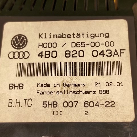 4B0820043AF Блок управления кондиционером купить Черновцы