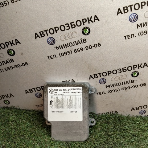 Модуль-процессор управления подушкой безопасности (ЭБУ AIRBAG) 6Q0909605AH VAG