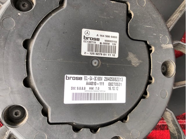 MERCEDES 1645000593 Диффузор радиатора охлаждения, в сборе с мотором и крыльчаткой в наличии Львов