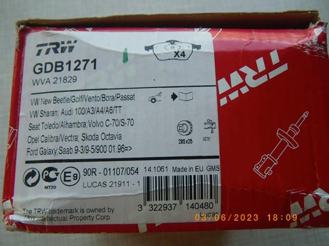TRW GDB1029 Колодки тормозные передние дисковые в наличии Черновцы