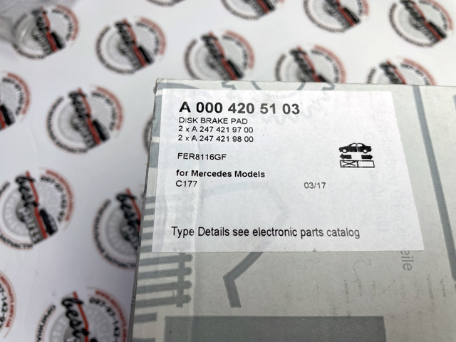 MERCEDES A0004205103 Передние тормозные колодки в наличии Одесса