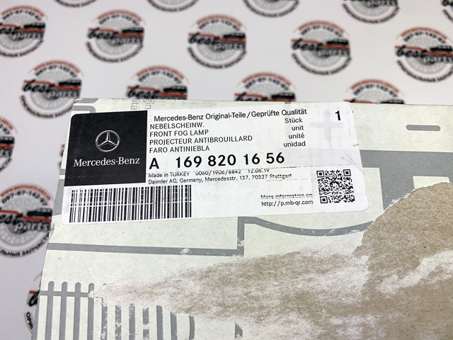 MERCEDES 1698201656 Фара противотуманная правая в наличии Каменское