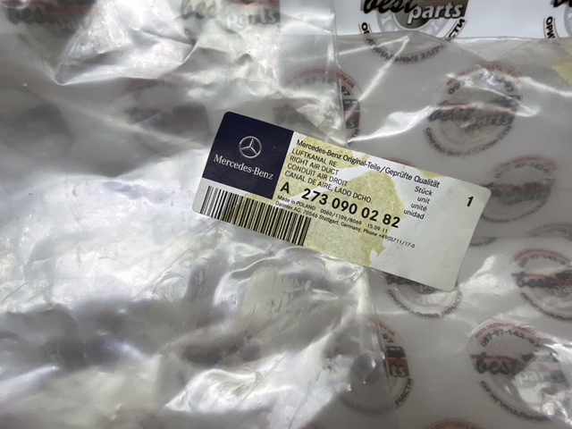 MERCEDES 2730900282 Воздухозаборник воздушного фильтра в наличии Львов