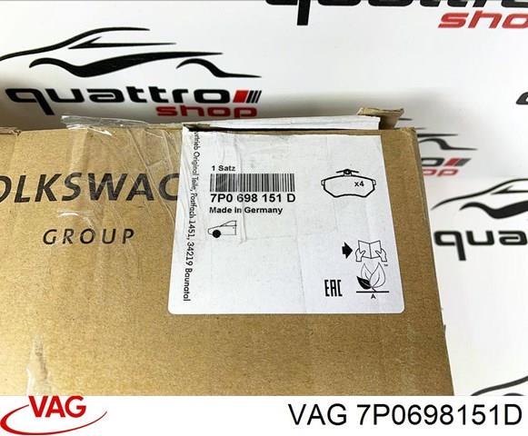 VAG 7P0698151D Колодки тормозные передние дисковые в наличии Ужгород