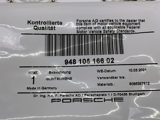 PORSCHE 94810516602 Успокоитель цепи ГРМ, верхний ГБЦ в наличии Киев