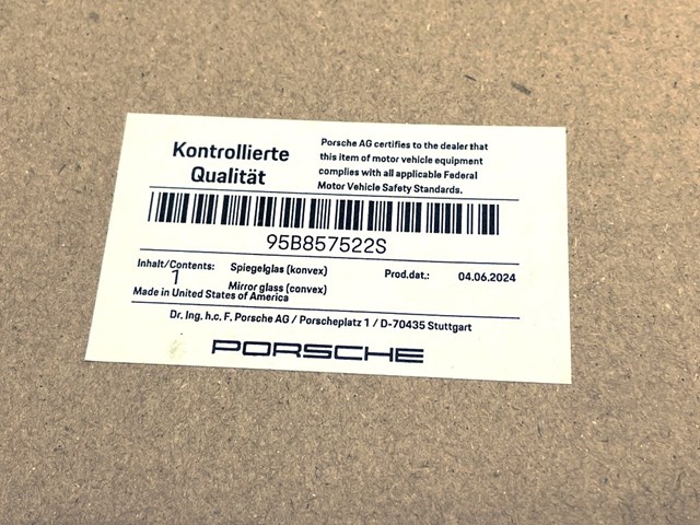 95B857522S Стекло правого зеркала заднего вида купить Ровно