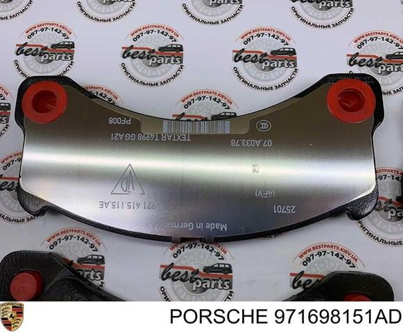 Колодки гальмівні передні (сріблястий супорт) porsche panamera 971 / macan 95b 971698151AD