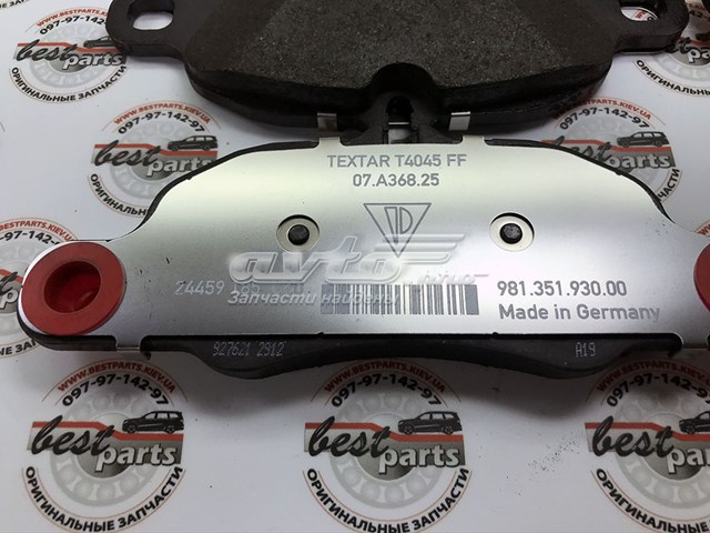 PORSCHE 98135193900 Колодки тормозные передние дисковые в наличии Черновцы