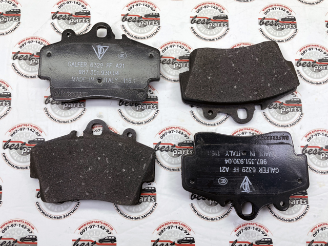 PORSCHE 98735193904 Колодки тормозные передние дисковые в наличии Киев