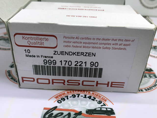 99917022190 PORSCHE Свечи зажигания купить в Одесса