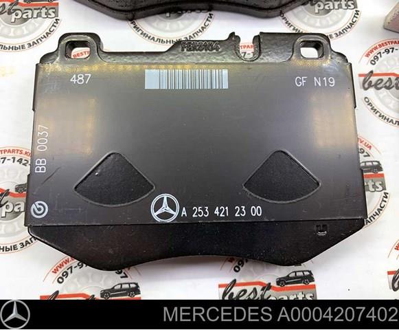 A0004207402 Колодки тормозные передние дисковые купить Полтава